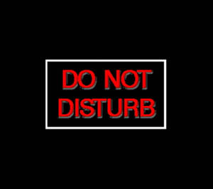 Pixelated Do Not Disturb Sign Wallpaper