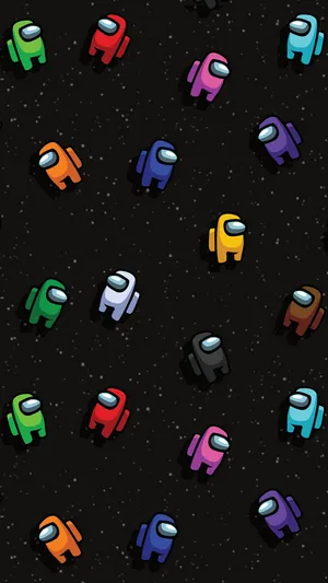 Pixelated Spaceships On A Black Background Wallpaper