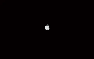 Plain Black And White Apple Logo Wallpaper