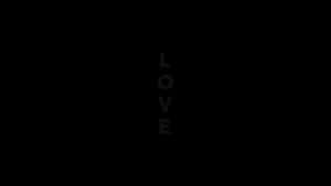 Plain Black Desktop With Love Wallpaper