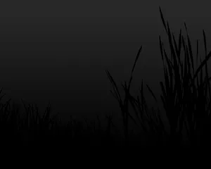 Plain Black Grass Pattern Wallpaper