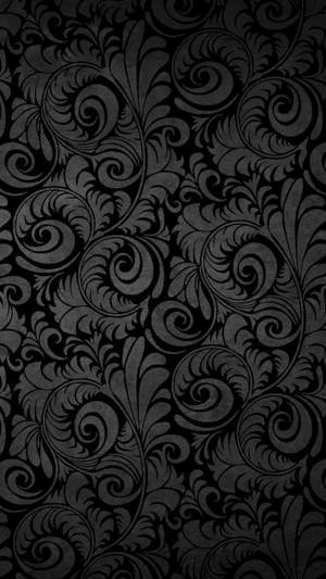 Plain Black Iphone Flowers Wallpaper