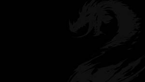 Plain Black With Dragon Outline Wallpaper