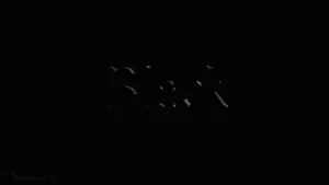 Plain Black With Stylised Texts Wallpaper