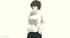 Plain L Lawliet Art Wallpaper