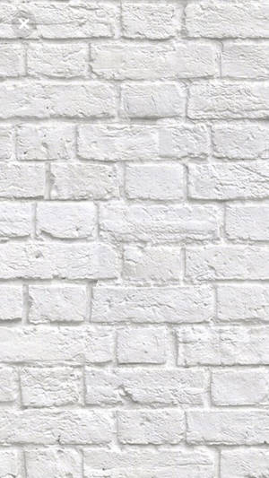 Plain White Brick Wall Wallpaper