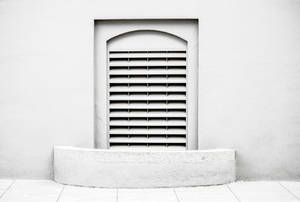 Plain White Small Door Wallpaper