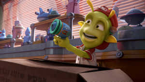 Planet 51 Lem With Toy Gun Wallpaper