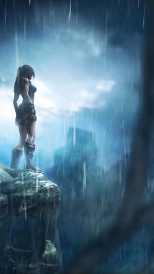 Play As Lara Croft In The Iconic Tomb Raider Game On Iphone 5s Wallpaper