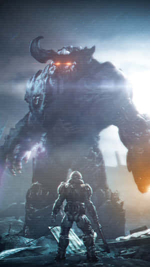 Play Doom Eternal On The Go With An Apple Iphone Wallpaper