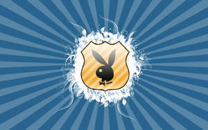 Playboy Logo In A Crest Shield Wallpaper