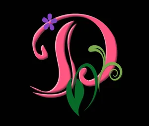 Playful Pink Letter D Phone Wallpaper