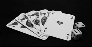 Playing Cards Black White Wallpaper