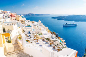 Pleasing Santorini Wallpaper