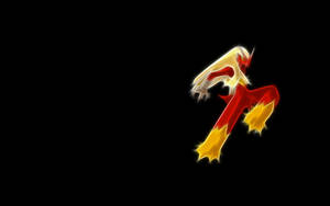 Pokemon Blaziken Minimalist Black Wallpaper