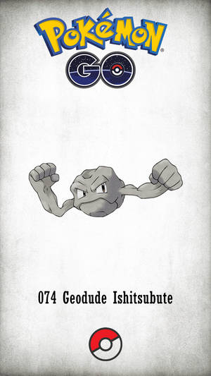 Pokemon Go Geodude On White Background Wallpaper