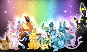 Pokemon - Rainbow - Shinobi - Eevee - Eevee - Eevee Wallpaper
