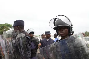 Police In Liberia Wallpaper
