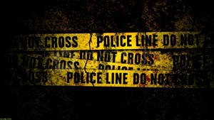 Police Yellow Tape Art Wallpaper