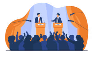 Political Debate Vector Illustration Wallpaper