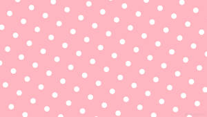 Polka Dots White Pattern On Pink Wallpaper