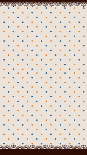 Polka Dots With Lace Design Wallpaper