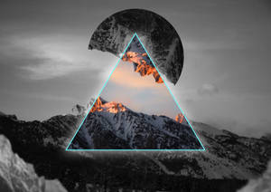 Polyscape Snow Alps Triangle Wallpaper