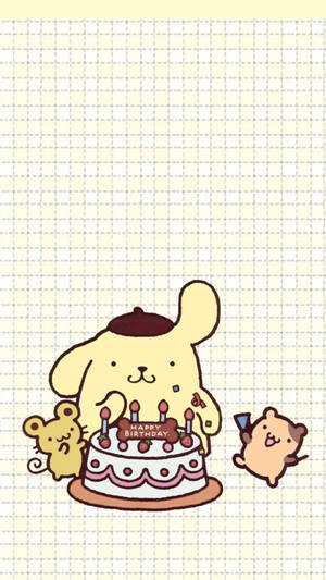 Pompompurin Cake Portrait Hd Wallpaper