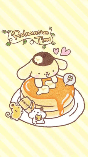 Pompompurin Yummy Pancake Hd Wallpaper