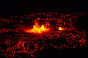 Pool Of High Temperature Magma Wallpaper