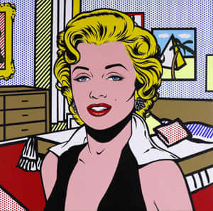 Pop Art Blonde Icon Vintage Style Wallpaper
