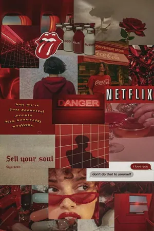 Pop Culture References Red Retro 80s Aesthetic Wallpaper