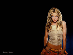 Pop Icon Britney Spears Performing On Stage Wallpaper