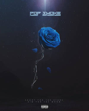 Pop Smoke Blue Rose Wallpaper