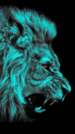 Popular Phone Blue Lion Wallpaper