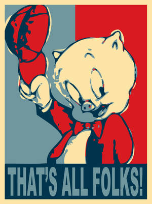 Porky Pig That's All Folks Wallpaper