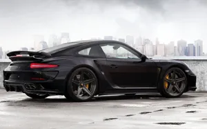 Porsche 911 Black Side View Wallpaper