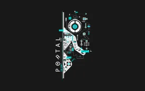 Portal 4k Robotic Man Going Through A Portal Wallpaper