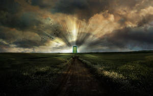 Portal In A Field Wallpaper