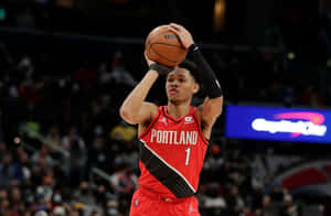 Portland Basketball Player Shooting Wallpaper