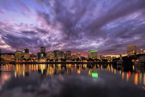 Portland Purple Pink Sky Wallpaper