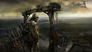 Post Apocalyptic Survivor Wasteland Scenery Wallpaper