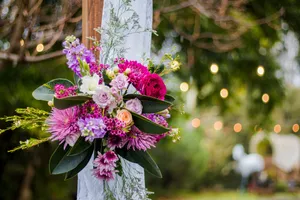 Powder Puff And Hoary Stock Flower Bouquet Wallpaper