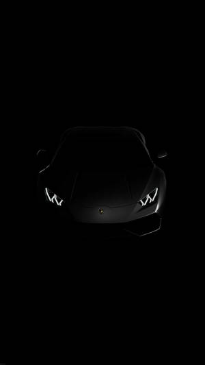 Power In Black - The Stunning Matte Black Lamborghini Aventador Wallpaper