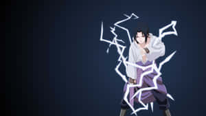 Power Of The Aura: Blue Sasuke Wallpaper