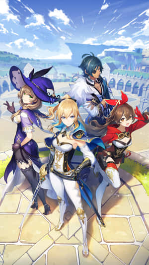 Powerful Duo In Genshin Impact Wallpaper