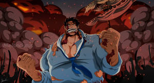 Powerful Monkey D Garp In Action Wallpaper