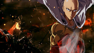 Powerful Punch Of Saitama Wallpaper