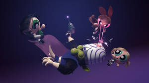 Powerpuff Girls 3d Art Wallpaper