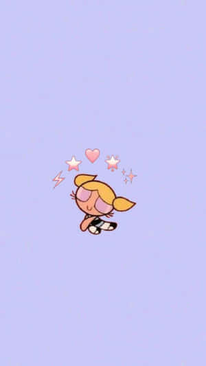 Powerpuff Girls Bubbles With Her Hands Together Wallpaper